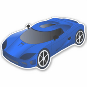 Contour blauw loopvlak sticker