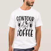 Contour en koffie t-shirt (Voorkant)