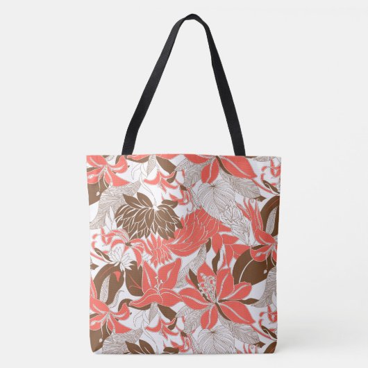 Contour Hawaii Tropical Lily and Protea Beach Bag Tote Bag (Voorkant)