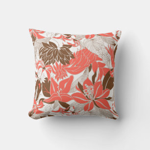 Contour Hawaii Tropical Lily en Protea Floral Kussen