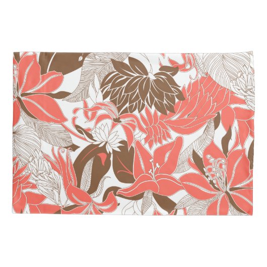 Contour Hawaii Tropical Lily en Protea Floral Kussensloop (Achterkant)