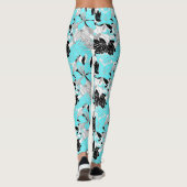 Contour Hawaii Tropical Lily en Protea Floral Leggings (Achterkant)