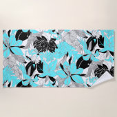 Contour Hawaii Tropical Lily en Protea Floral Strandlaken (Voorkant)