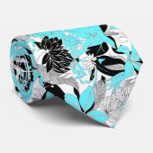 Contour Hawaii Tropical Lily en Protea Floral Stropdas (Opgerold)