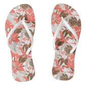Contour Hawaii Tropical Lily en Protea Floral Teenslippers (Voetbed)