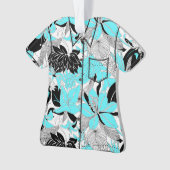 Contour Hawaii Tropical Lily Protea Aloha Shirt Ornament (voorkant)