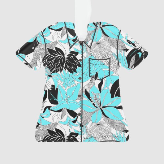 Contour Hawaii Tropical Lily Protea Aloha Shirt Ornament (voorkant)