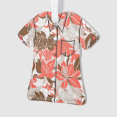 Contour Hawaii Tropical Lily Protea Aloha Shirt Ornament (voorkant)