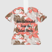 Contour Hawaii Tropical Lily Protea Aloha Shirt Ornament (achterkant)