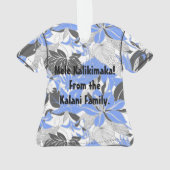 Contour Hawaii Tropical Lily Protea Aloha Shirt Ornament (achterkant)