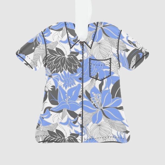 Contour Hawaii Tropical Lily Protea Aloha Shirt Ornament (voorkant)