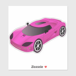 Contour met roze raster sticker