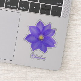 Contour Paarse Clematis Vinyl Stickers