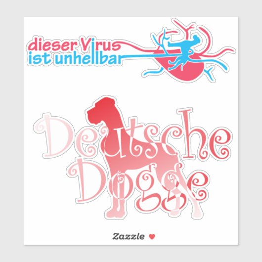 Contour Sticker Afbeelding Great Dane (Vel)