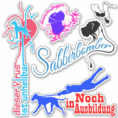 Contour Sticker Afbeelding Great Dane (Voorkant)