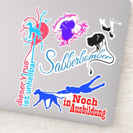 Contour Sticker Afbeelding Great Dane (Detail)