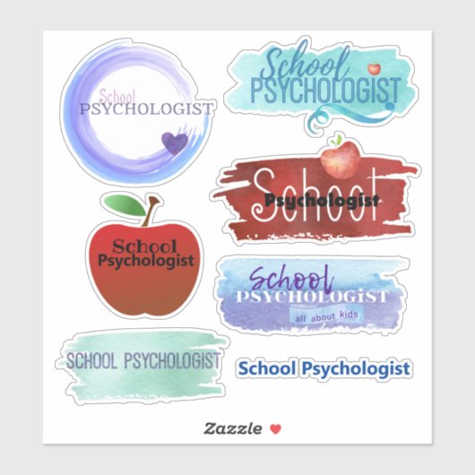 Contour Sticker Collectie van schoolpsycholoog (Vel)