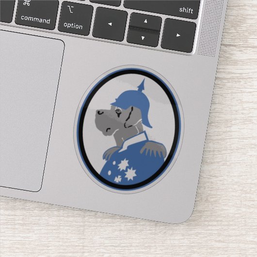 Contour sticker Dogge (Detail)
