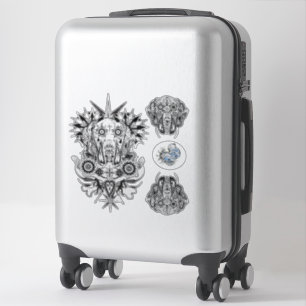 Contour Sticker Dogge Tattoo Stijl