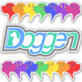 Contour Sticker Dogue de Bordeaux (Voorkant)