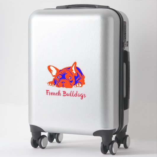 Contour Sticker Franse Bulldoggen (Koffer)