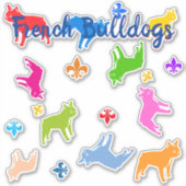 Contour Sticker Franse Bulldoggen (Voorkant)