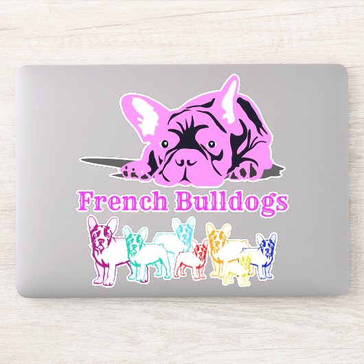 Contour Sticker Franse Bulldoggen (Computer)