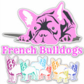 Contour Sticker Franse Bulldoggen (Voorkant)