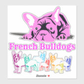 Contour Sticker Franse Bulldoggen (Vel)