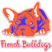 Contour Sticker French Bulldogs (Voorkant)