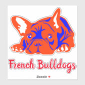 Contour Sticker French Bulldogs (Vel)
