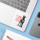 Contour Sticker grappige Grote Dane (Laptop met iPhone)