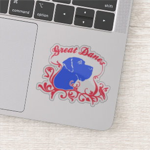 Contour Sticker grappige Grote Dane