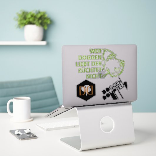Contour Sticker Great Dane (Laptop op bureau)