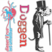 Contour Sticker Great Dane (Voorkant)