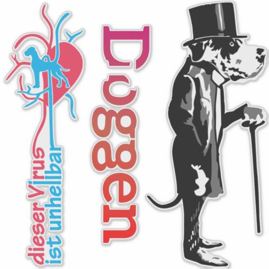 Contour Sticker Great Dane (Voorkant)