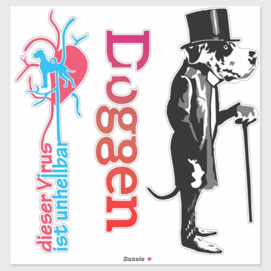 Contour Sticker Great Dane (Vel)