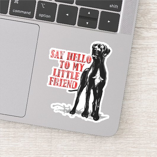 Contour sticker leuke Dogge (Detail)