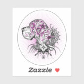Contour Sticker Tatoeage Dog Duitse Dog (Vel)