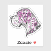Contour Sticker Tatoeage Dog Duitse Dog (Vel)