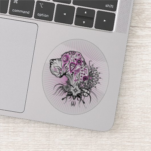 Contour Sticker Tattoo Great Dane (Detail)