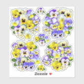 Contour Sticker voor pasteelpansies (Vel)