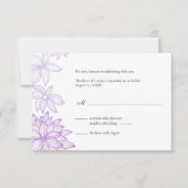 Contoured Bloom Lila Reply Kaart (Voorkant)