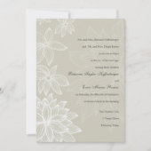Contoured Bloom Taupe Bruiloft Uitnodiging (Voorkant)