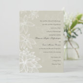Contoured Bloom Taupe Bruiloft Uitnodiging (Staand voorkant)