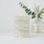 Contoured Bloom Taupe Receptie Kaart (Staand voorkant)