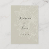 Contoured Bloom Taupe Receptie Kaart (Achterkant)