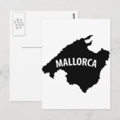 contourictogram van mallorca spanje briefkaart (Voorkant / Achterkant)