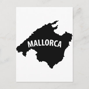 contourictogram van mallorca spanje briefkaart