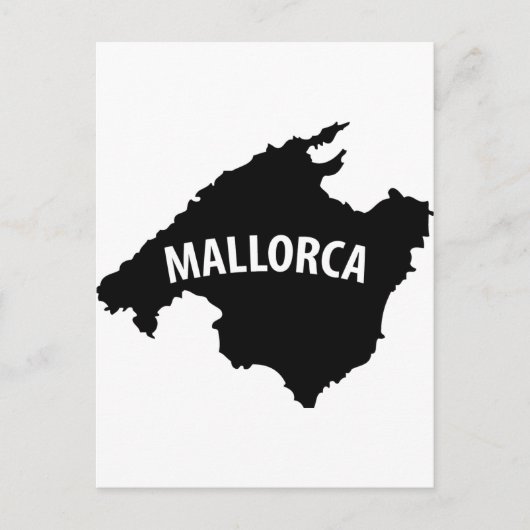 contourictogram van mallorca spanje briefkaart (Voorkant)